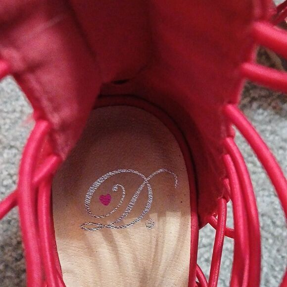 Derek Heart red sexy cutout pole party heels  Sz 9 - Picture 6 of 7
